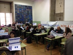 O IES Menéndez Pidal da Coruña recolle o bastón de remuda dos peches contra a LOMCE